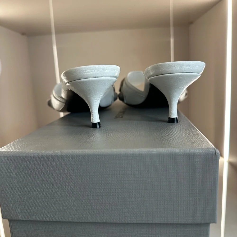 Balenciaga Cagole embellished leather mules size 38 - Picture 5 of 10